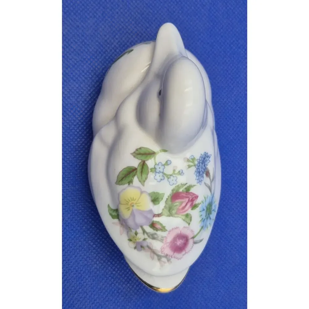 Vintage Aynsley Wild Tudor Duck Trinket Box England Fine Bone China 4.5x2.5